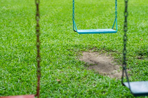 Preview: Chain Swing In Children Playground.
