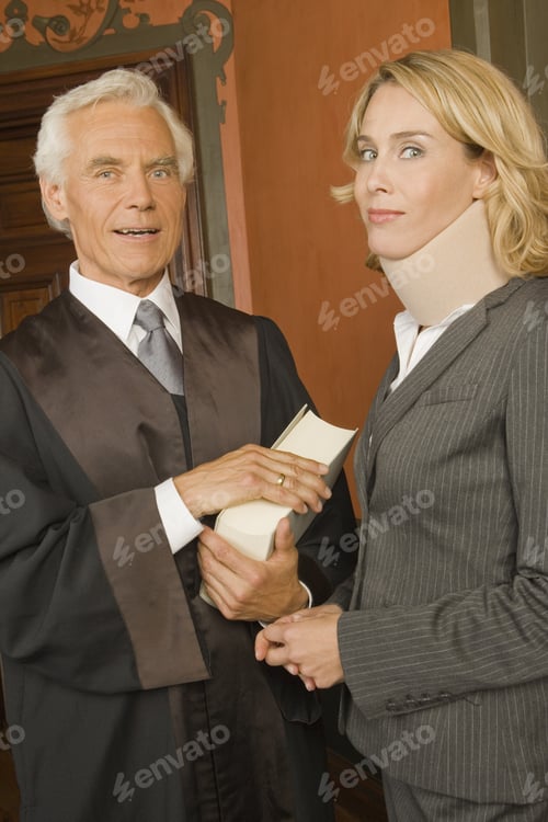 Preview: Portrait Of A Lawyer Standing With A Businesswoman