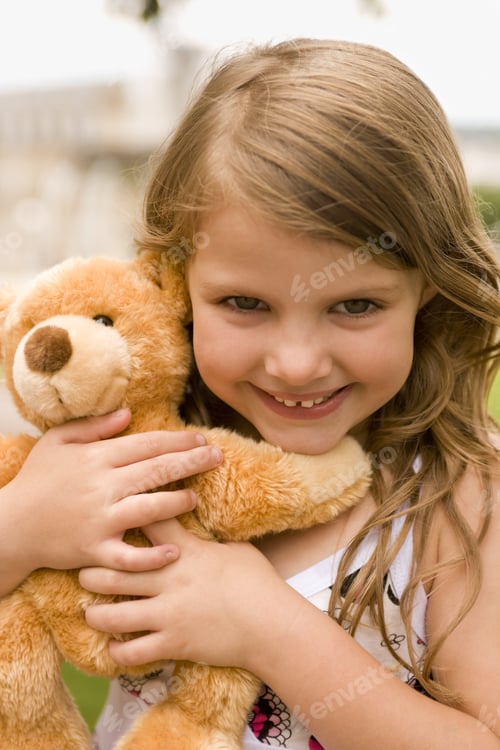 Preview: Portrait Of A Girl With Teddy Bear