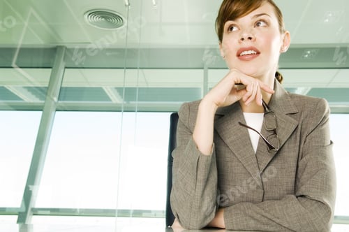 Preview: A Businesswoman Sitting At A Table