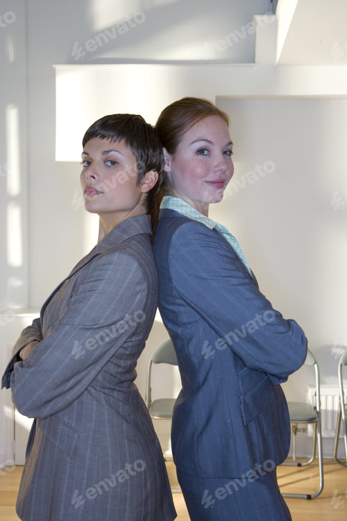 Preview: Businesswomen Back To Back, Portrait