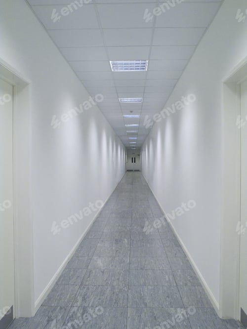 Preview: Empty, White Corridor
