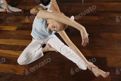 Preview: High Angle View Of A Young Woman Exercising