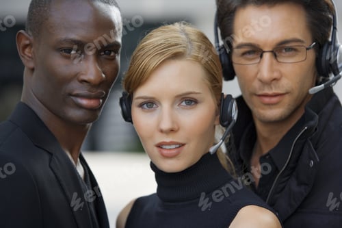 Preview: Three Business People Standing Together.