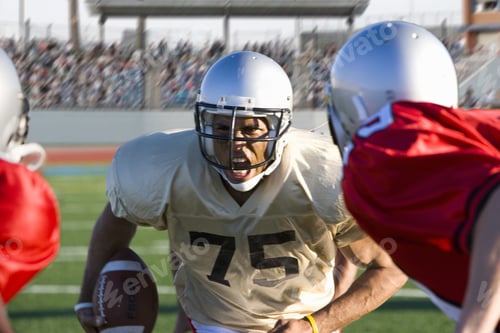 Preview: Running Back Running With Football And Yelling