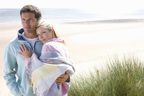 Preview: Portrait Of Young Affectionate Couple At Beach