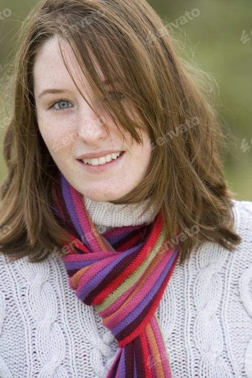 Preview: Portrait Of Young Woman, Close-Up