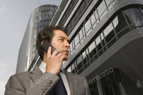 Preview: A Businessman Talking On His Cellphone.