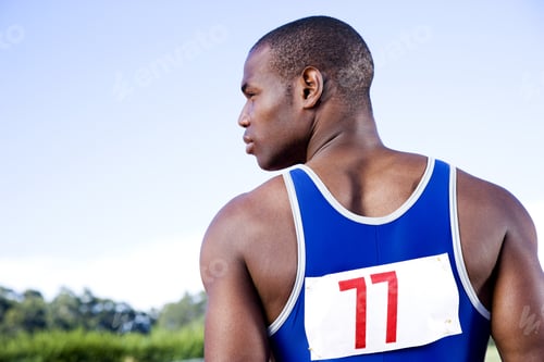 Preview: Rear View Portrait Of An Athlete