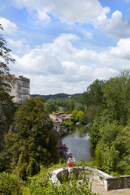 Preview: Idyllic Village Next To River, Bourdeilles, Dordogne, France