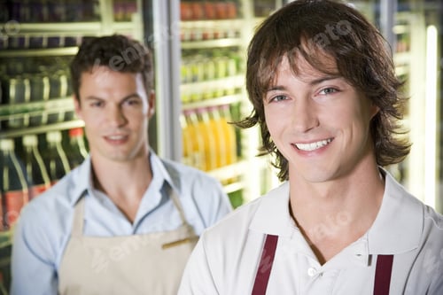 Preview: Portrait Of Shop Assistants In A Supermarket