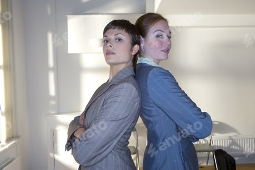 Preview: Businesswomen Back To Back, Portrait