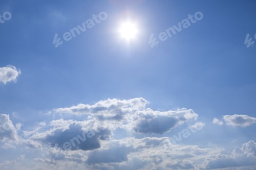 Preview: Sun In Blue Sky With Clouds