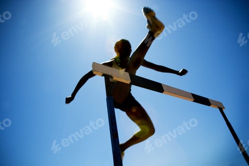Preview: Female Hurdler In Action