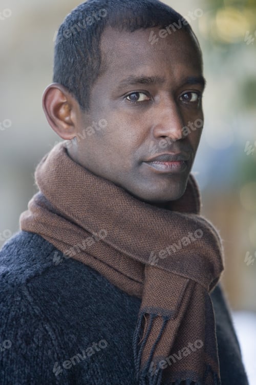 Preview: Serious Man Wearing Scarf
