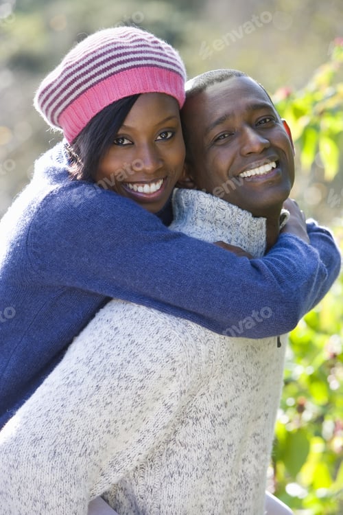 Preview: Smiling Husband Giving Wife Piggyback Ride