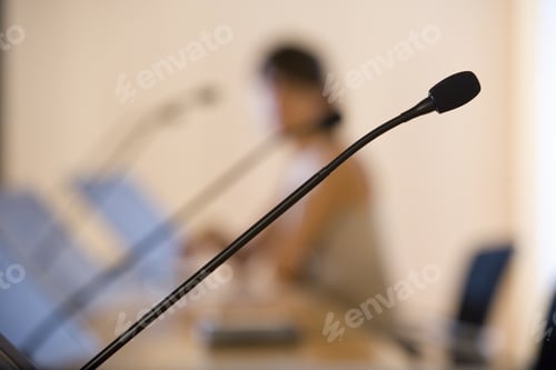 Preview: Close Up Of Conference Microphone