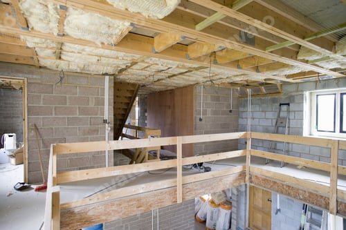 Preview: Home Renovation Site with Insulation Material