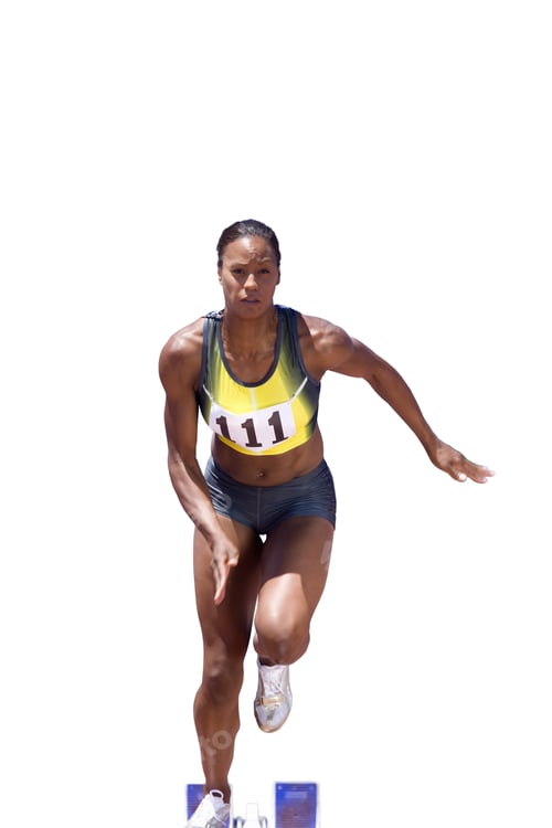 Preview: Athlete Woman Running, Cut Out