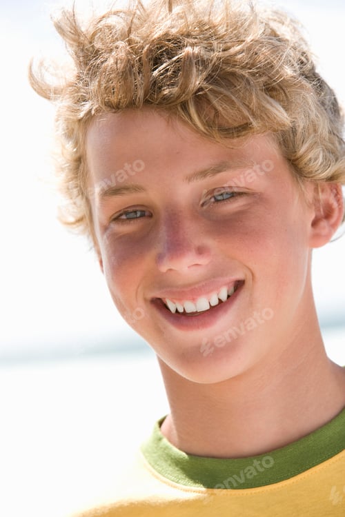 Preview: Portrait Of Teenage Boy Smiling Outdoors