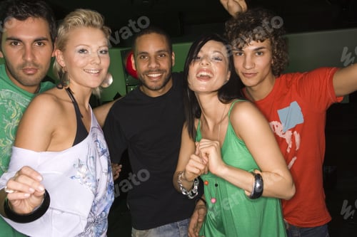 Preview: Portrait Of Five People Dancing In A Nightclub