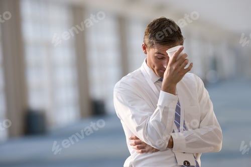 Preview: Frustrated Businessman With Cup Of Coffee