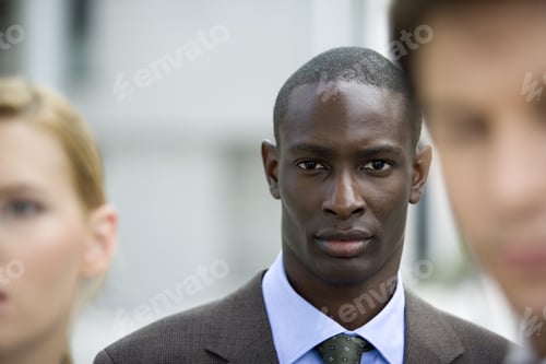 Preview: Focused Man in Suit, Close Up Portrait