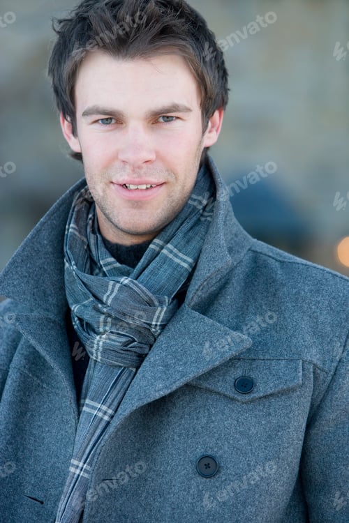 Preview: Man On Outdoor Walk In Autumn Countryside Smiling At Camera
