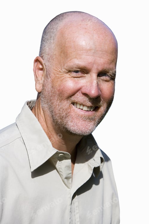 Preview: Close-Up Of Senior Man Smiling, Cut Out