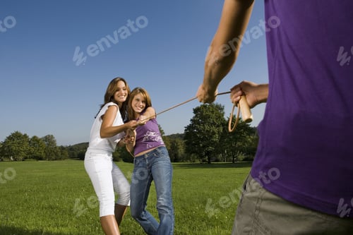 Preview: Friends Playing Tug Of War.
