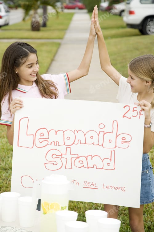 Preview: Two Young Girls At A Lemonade Stand