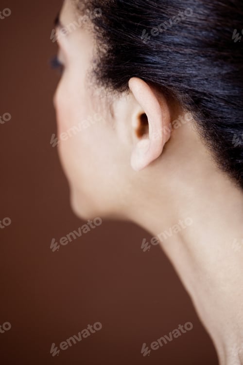 Preview: Close-Up Of Womans Head Showing Cheek, Ear And Neck