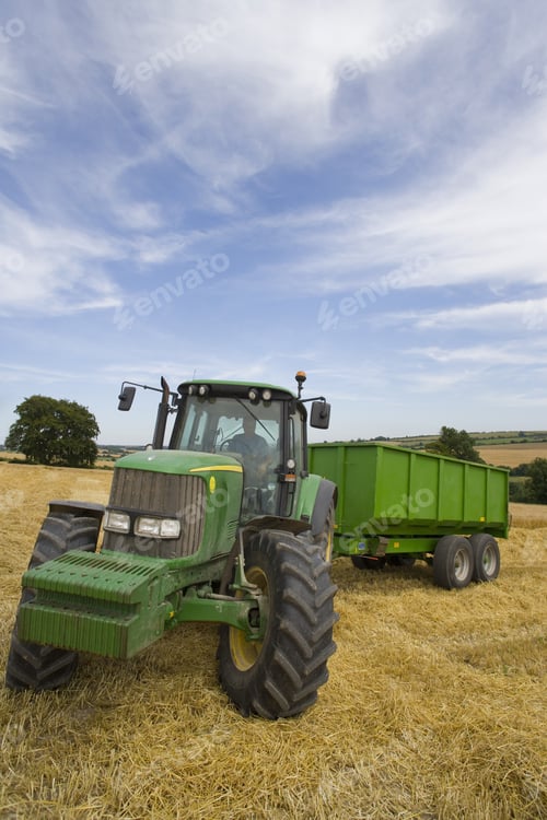 Preview: Tractor In Barley Field