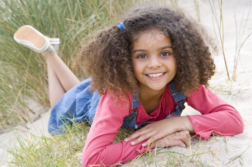 Preview: Portrait Of Girl Lying On Beach