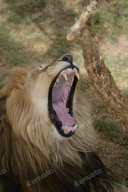 Preview: Lion Yawning, Western Cape, South Africa