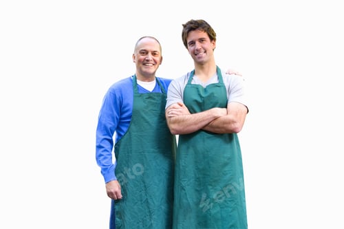 Preview: Green Grocers, Smiling, Portrait, Cut Out