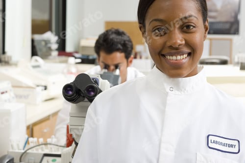 Preview: Female Laboratory Technician, Smiling, Portrait