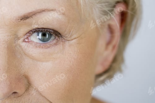 Preview: A Portrait Of An Attractive Senior Woman, Close-Up Of Eye