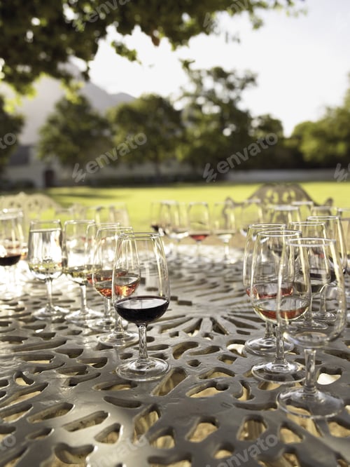 Preview: Wine Glasses On The Table.
