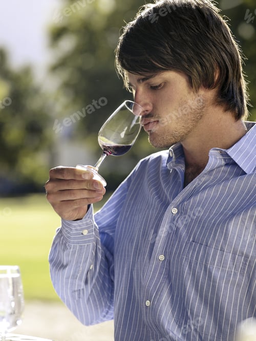 Preview: Man Tasting Wine.