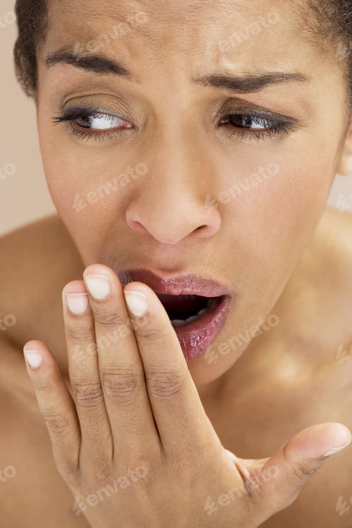 Preview: Close-Up Of Young Woman Yawning