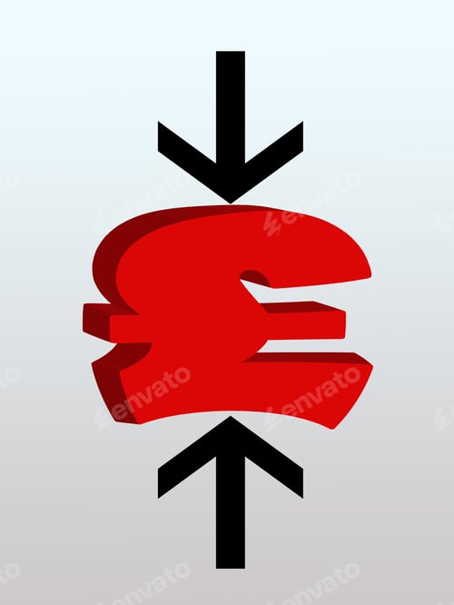 Preview: Arrows Squeezing British Pound Symbol