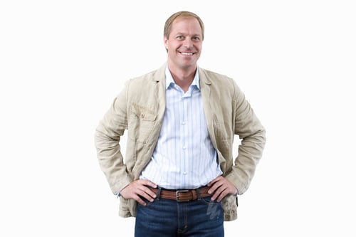 Preview: Man Standing With Hands On Hips, Cut Out