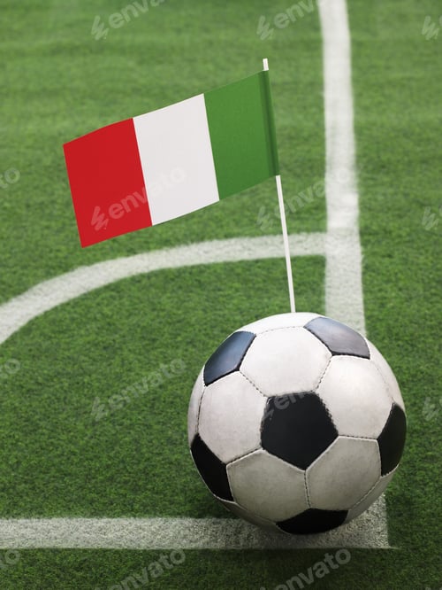 Preview: Italian Flag On Top Of Soccer Ball