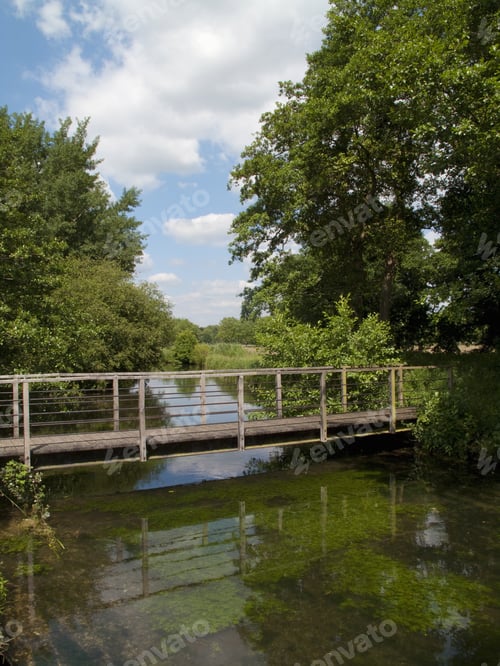 Preview: Small Wooden Footbridge Over Stream