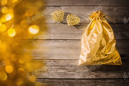 Preview: Christmas Decoration Over Wooden Background