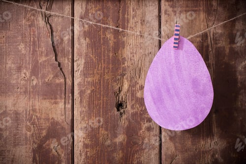 Preview: Easter Paper Eggs On Wooden Background