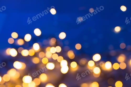 Preview: Blue And Yellow Abstract Bokeh Background
