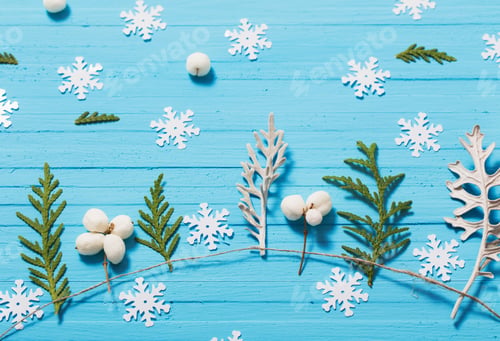 Preview: Beautiful Blue Christmas Background
