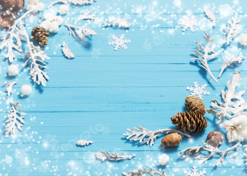 Preview: Beautiful Blue Christmas Background